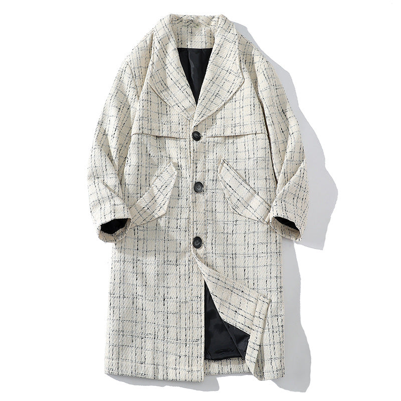 Street Wave Womens Checkered Coat With Elegant Cut For A Chic Cozy Look In Autumn