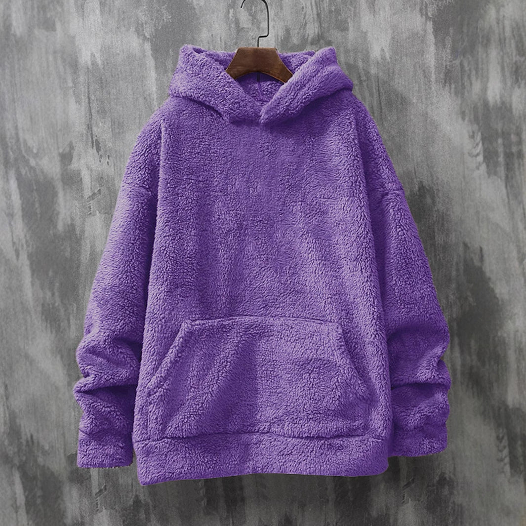 Street-wave Womens Cozy Fleece Hoodie Pullover With Front Pocket And Hood For Warmth