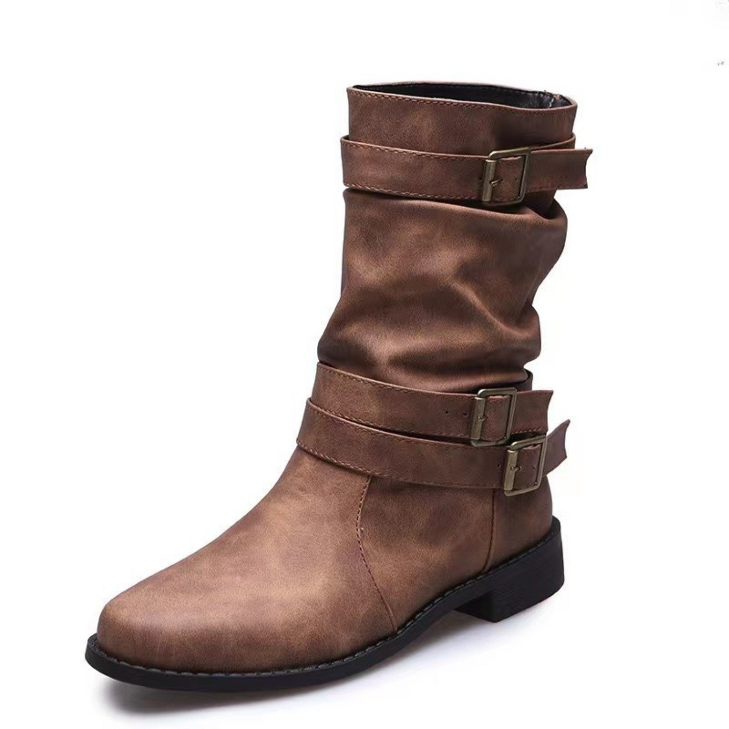Streetwave Ankle Boots With Multiple Straps And Buckles For Women Fashionable Urban Look