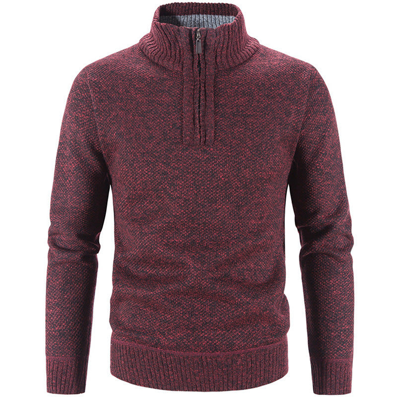 Street-Wave Mens Zip Neck Sweater With Elegant Zipper For Modern Style And Warmth