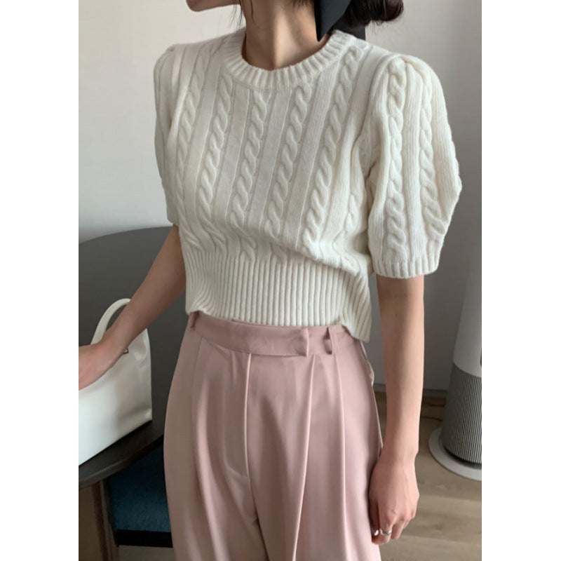 Streetwave Womens Cable Knit Sweater With Voluminous Sleeves For Cozy Warmth And Style