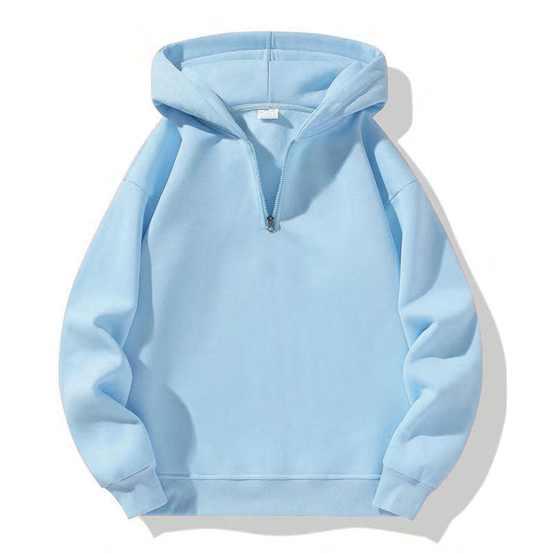 Street-Wave Men's Half Zip Hoodie Breathable Cotton Athletic Comfort For Sport And Everyday