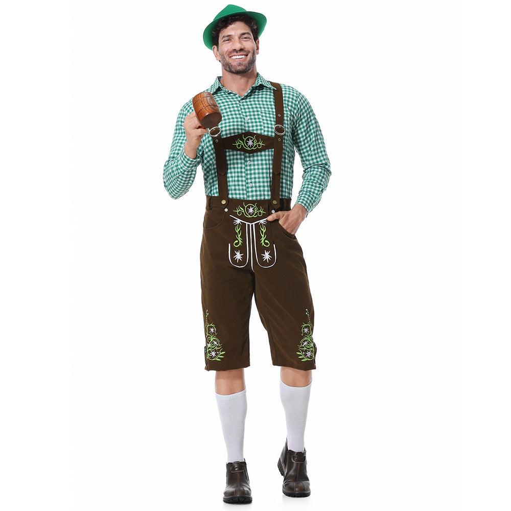 Heidi Men's Trachten Outfit With Embroidered Detailing Durable Fabric For Oktoberfest