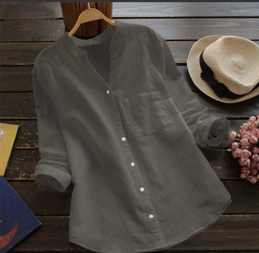 Street-Wave Women's Blouse With Elegant Button Placket And Modern Fit, Breathable Lightweight Fabric, Ideal For Work