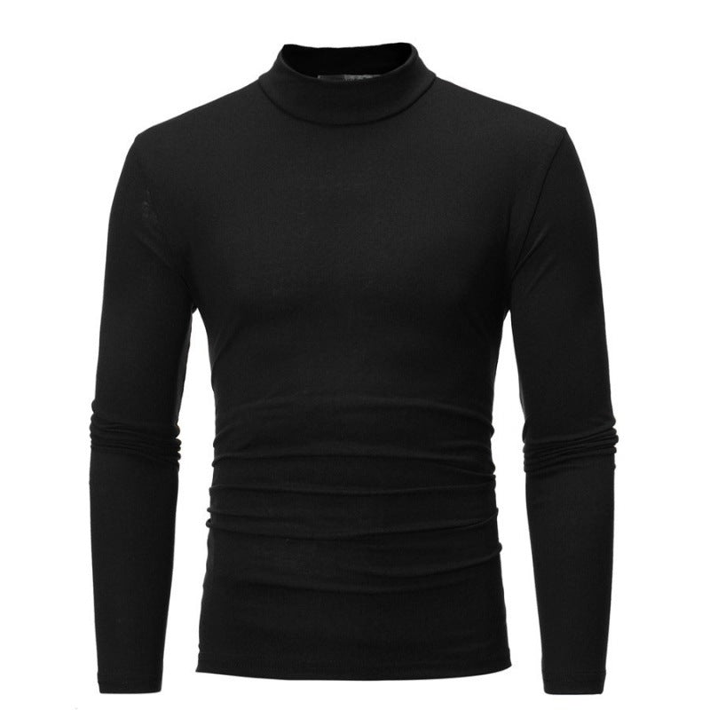 Streetwave Mens Turtleneck Long Sleeve Shirt Slim Fit Breathable Stretch Fabric for Modern Men