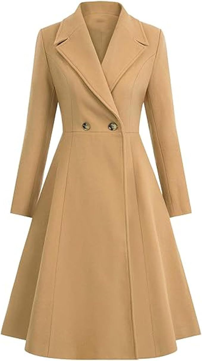 Street-wave Women's Elegant Oversize Coat With Double-Breasted Button Closure For Everyday Wear