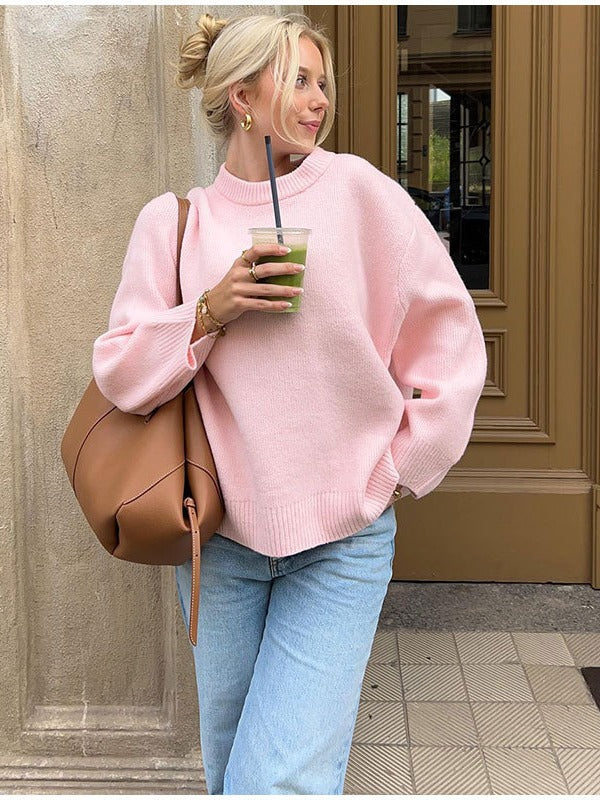 Streetwave Oversized Knit Sweater For Women Soft Cozy Everyday Comfort With Relaxed Fit And Easy Care