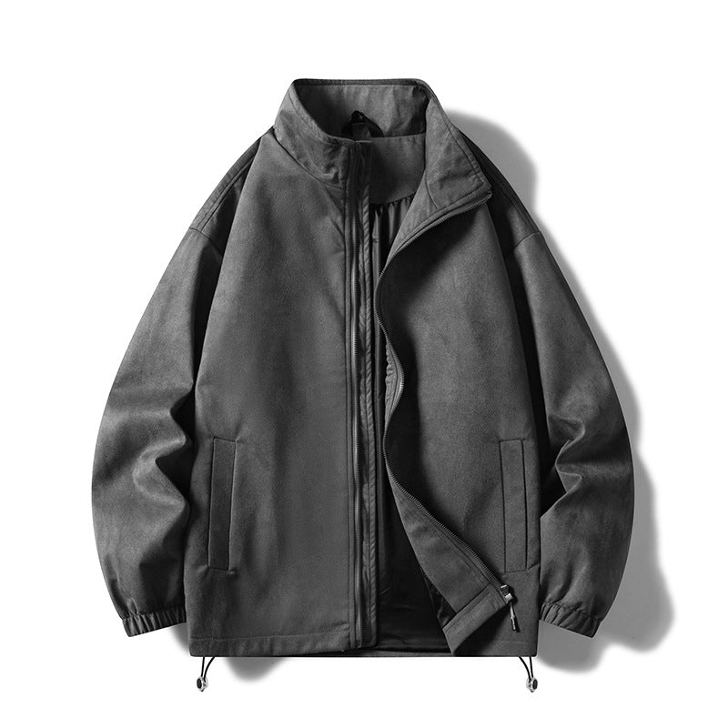 Street-wave Men's Fleece Jacket With Elastic Cuffs And Practical Pockets For Warm Comfort