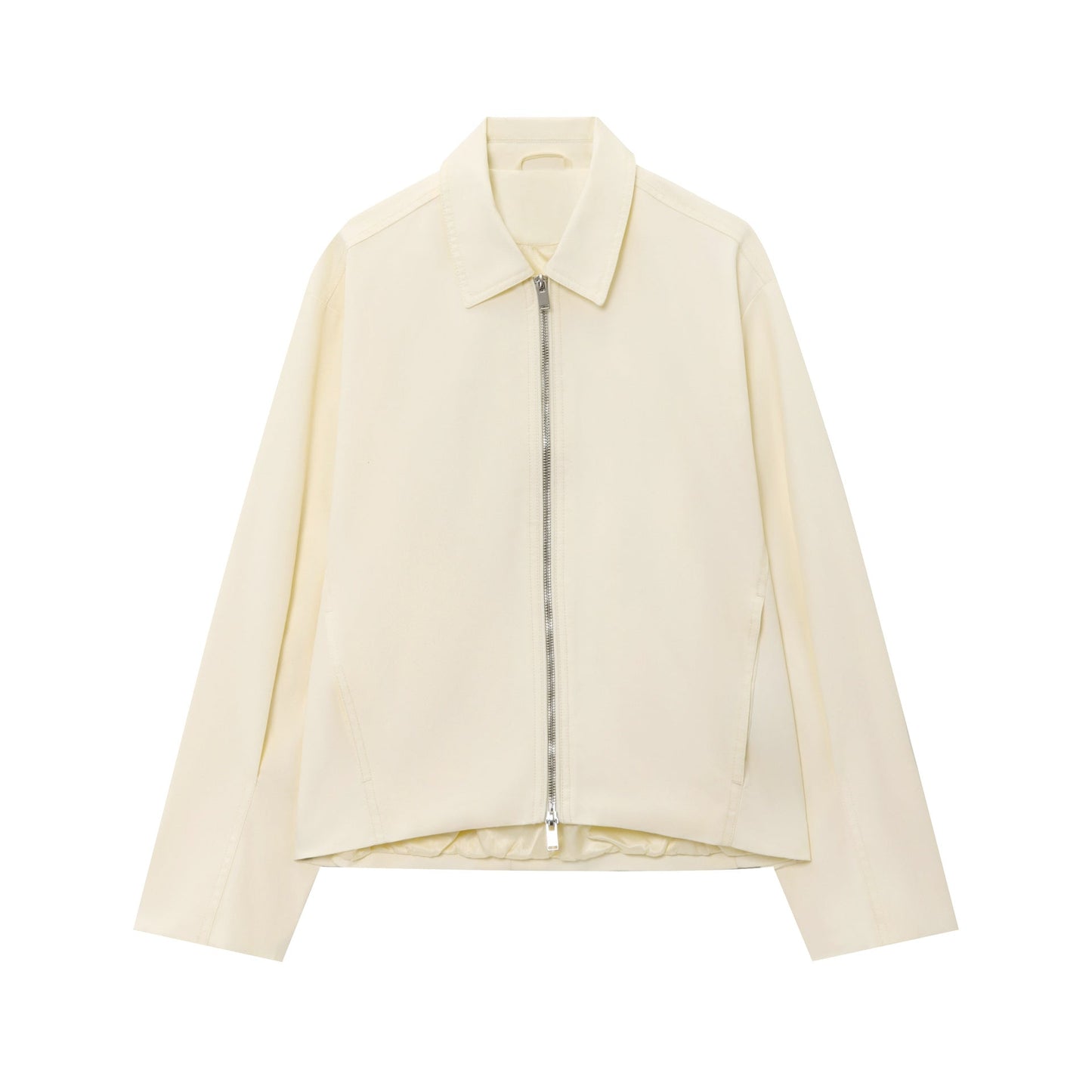 Street-Wave Women Elegant Lightweight Blouson Jacket With Zip Front Modern Easy Fit