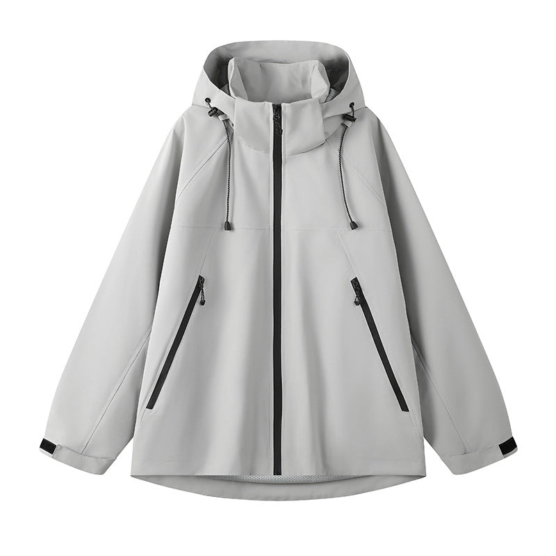 Street-wave Womens Technical Outdoor Jacket Waterproof With Adjustable Hood And Zip Pockets