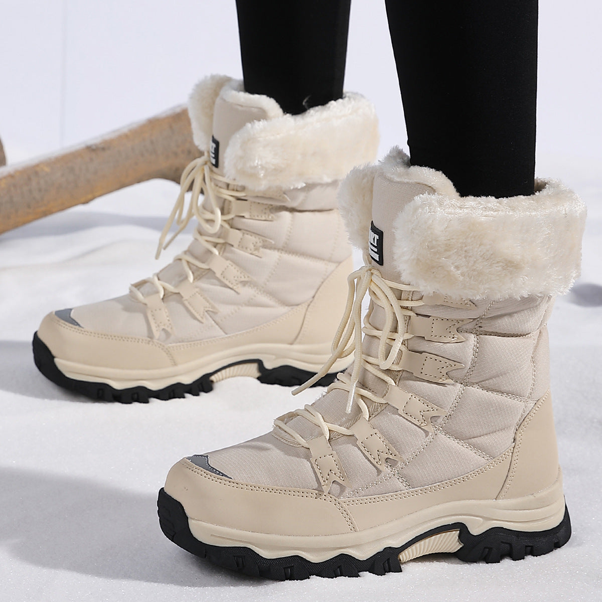 Street-Wave Women Insulated Winter Boots With Cozy Fleece Lining And Non Slip Outsole
