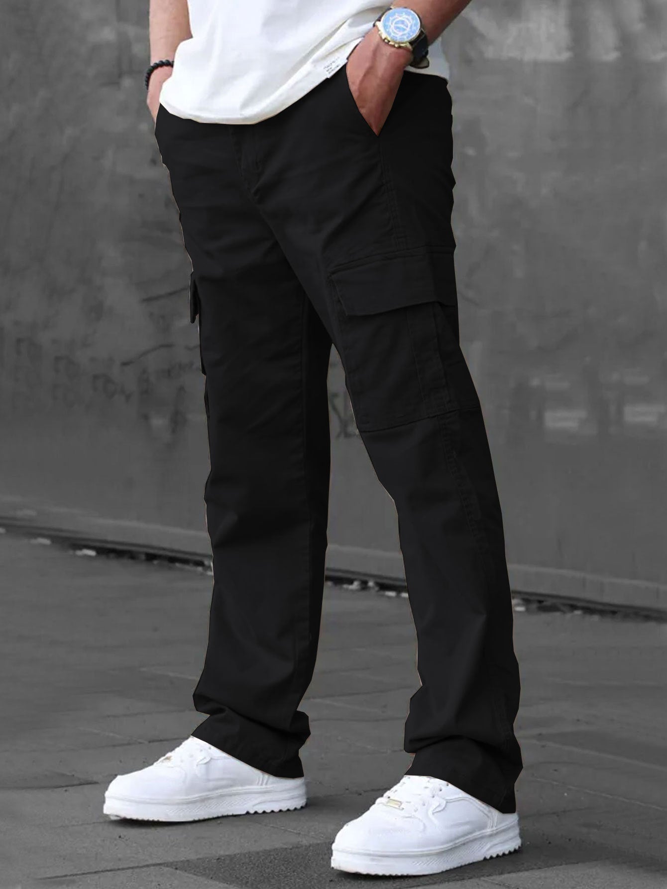Men's Cargo Pants Breathable Fabric With Multifunctional Pockets For Everyday Urban Wear Street-Wave