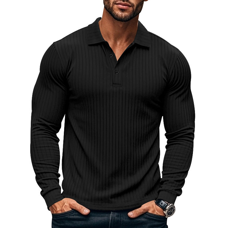 Street-Wave Mens Slim Fit Henley Shirt Ribbed Knit Everyday