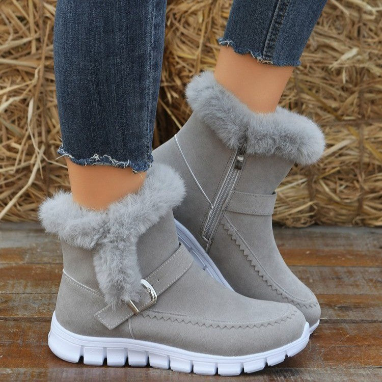 Street-Wave Fur-Lined Winter Boots For Women With Cozy Zip Closure And Faux Fur Trim Today