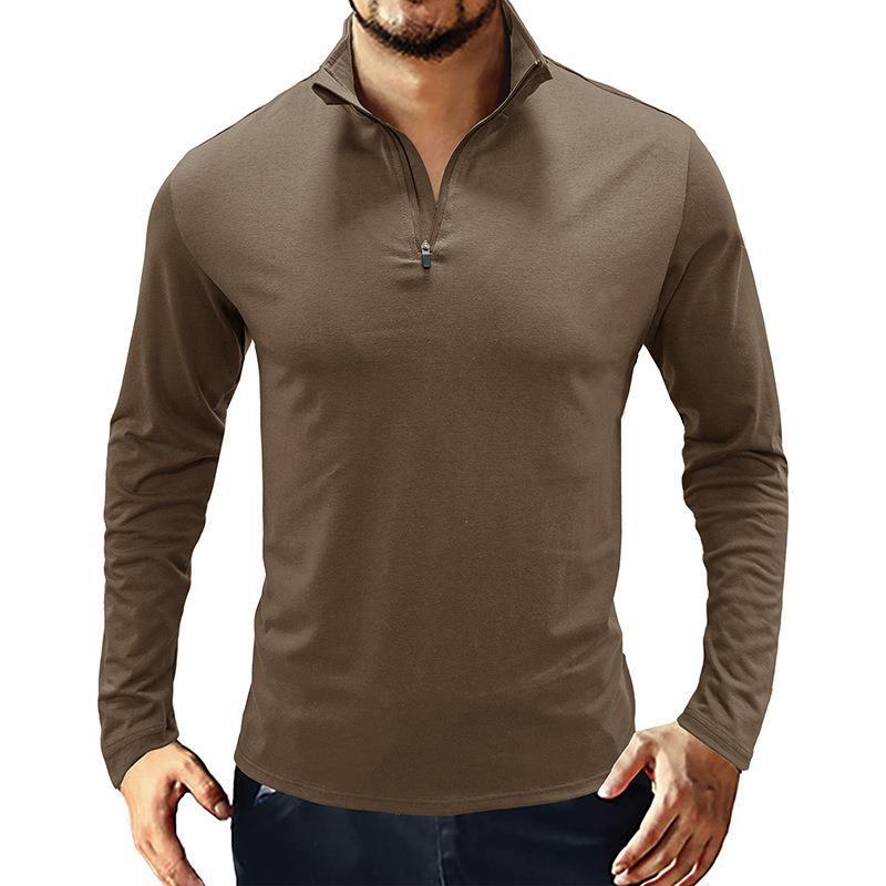 Mens Stand Collar Pullover Street-wave Ultra Comfort Stretch Knit For Casual Daily Wear For Men