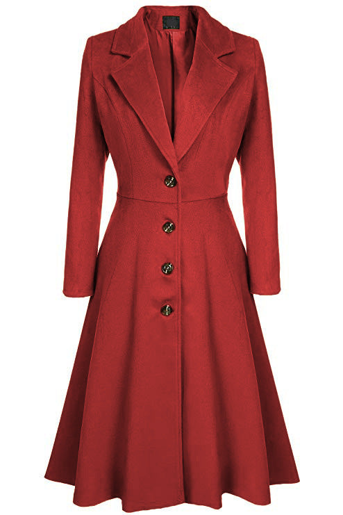Streetwave Premium Womens Elegant Wool Coat With Tailored Fit Long Sleeves For Classic Winter