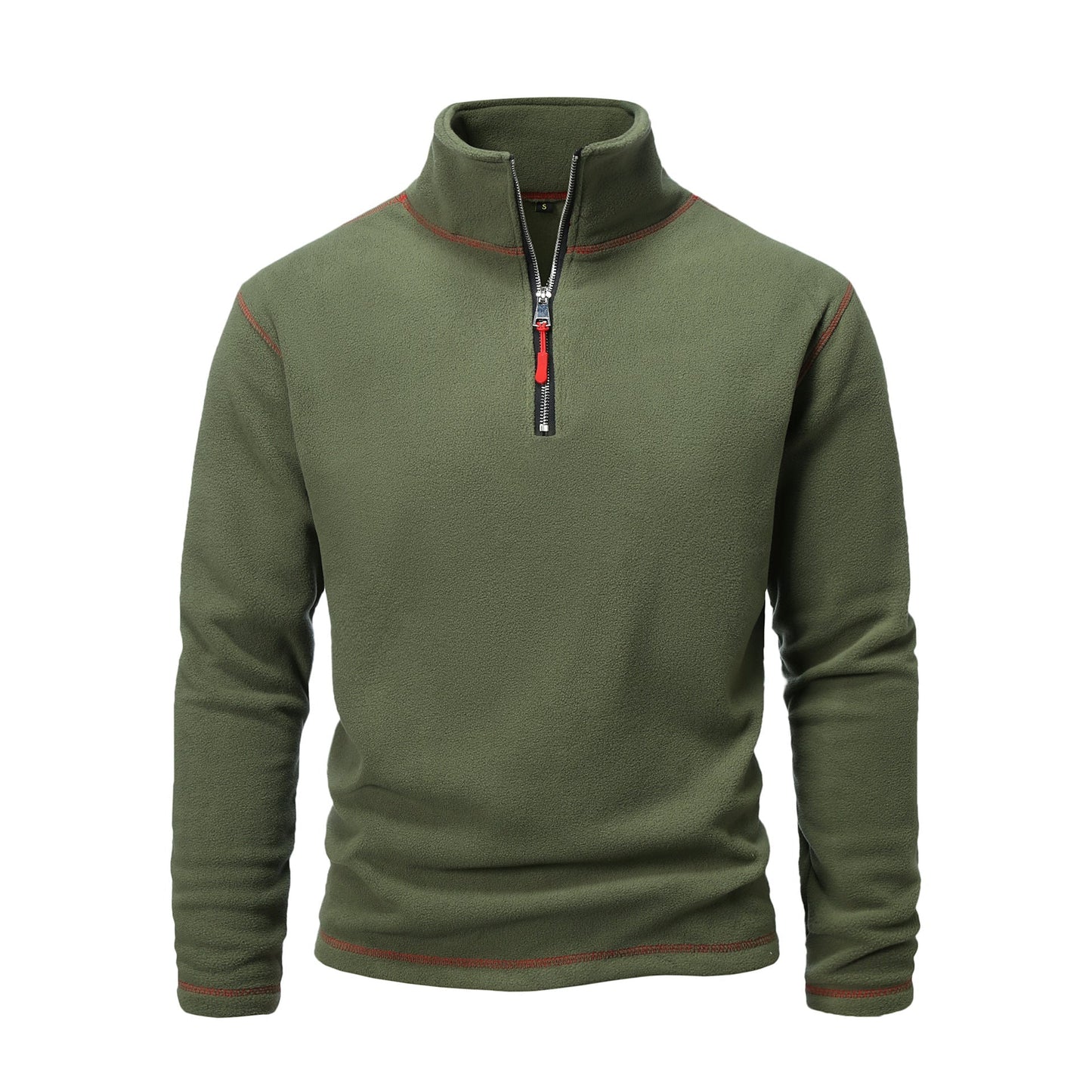 Mens Fleece Pullover With High Collar Half Zip Streetwave Warm Cozy Outdoor Essential