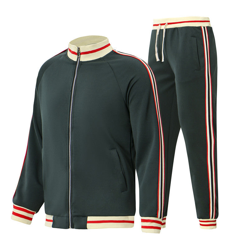 Street-wave Men's Tracksuit With Modern Design And Functional Details For Sports And Leisure