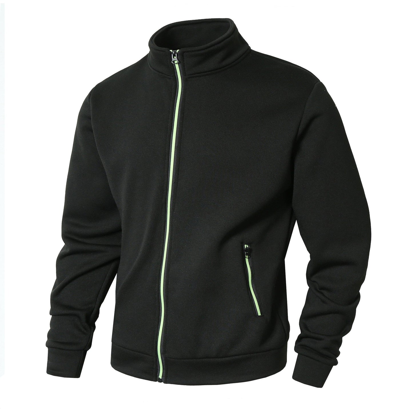 Street-wave Men's Fleece Jacket With High Collar And Full Zip For Cozy Warmth For Everyday Comfort