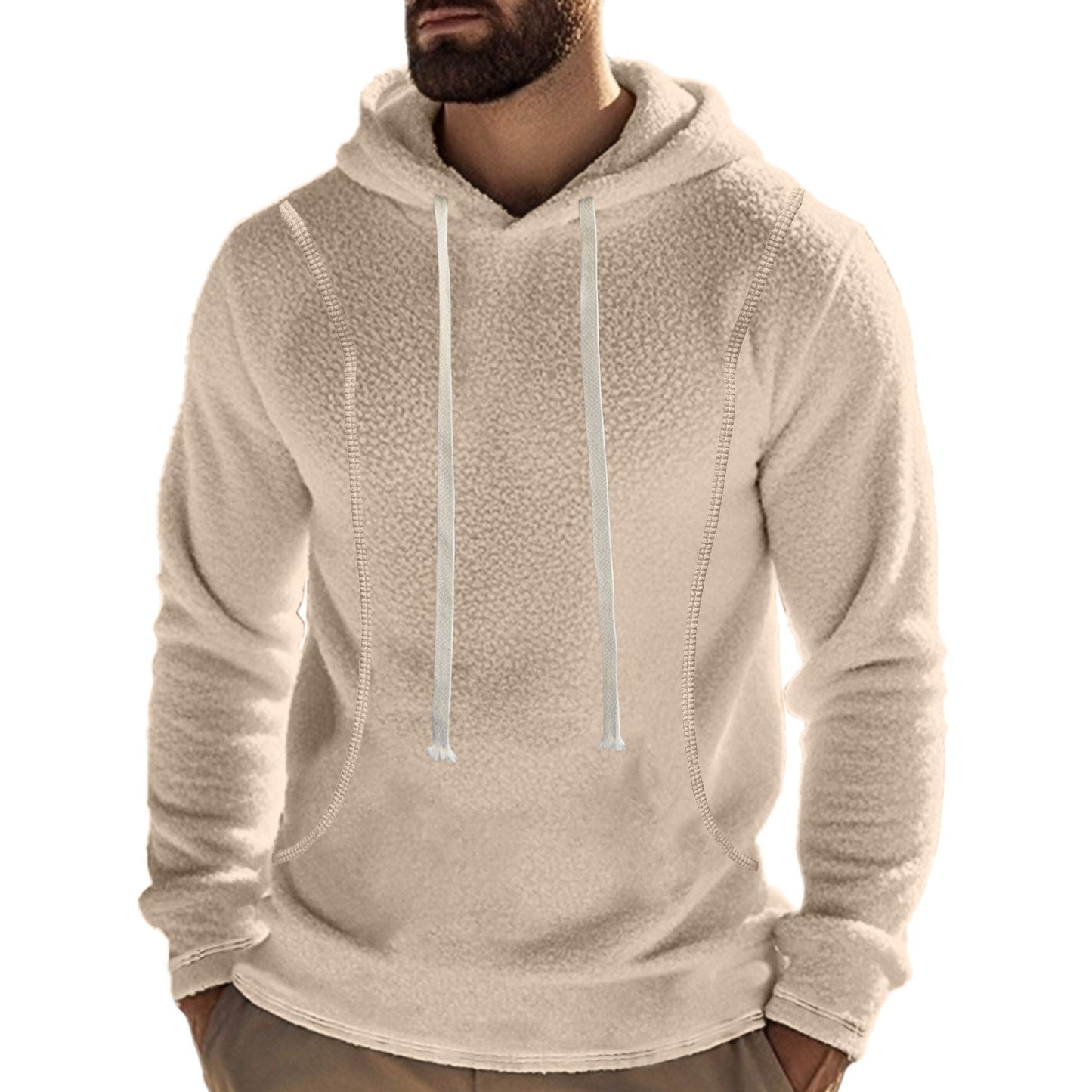 Street-Wave Mens Fleece Hoodie With Kangaroo Pocket Soft Warm Cozy Everyday Wear