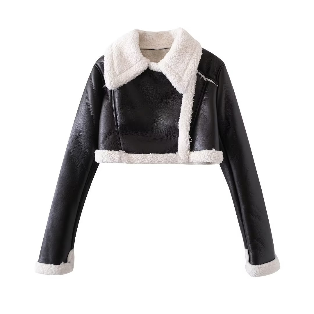 Street-wave Esther Short Fleece Winter Jacket For Women Cozy Warmth Chic Style Everyday Wear