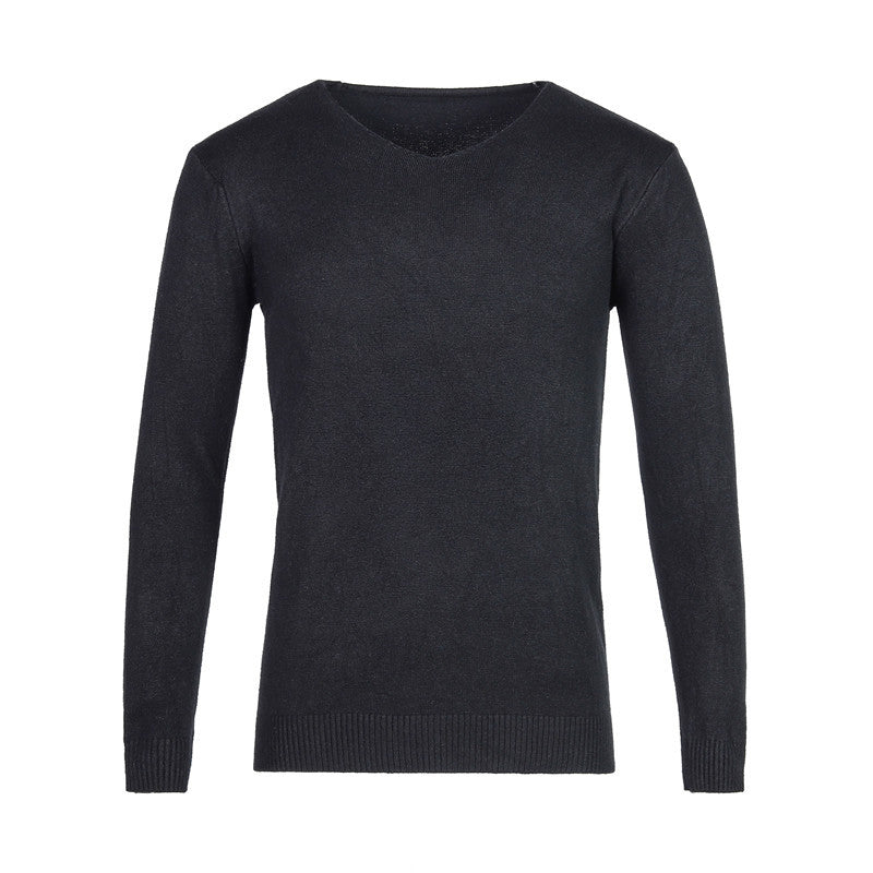 Street-wave Mens V-Neck Sweater Classic Fit Elegant Comfort For Office And Casual