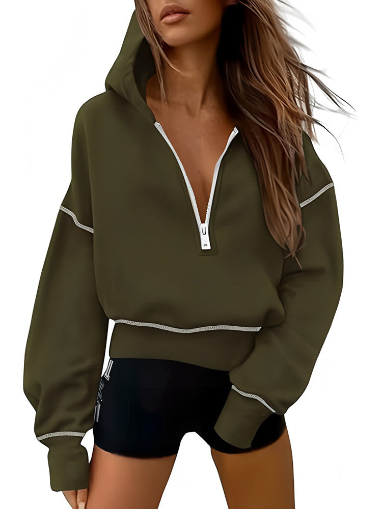 Street Wave Women Sporty Hoodie Pullover Soft Fleece For Women Athletes Training