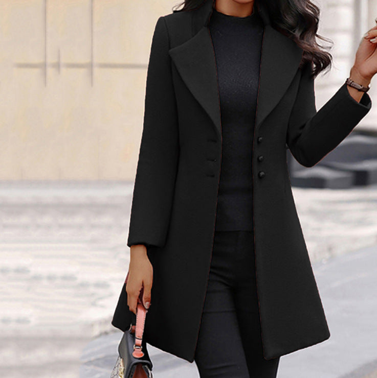 Street-Wave Women's Tailored Winter Coat With Elegant Buttons For Stylish Professionals