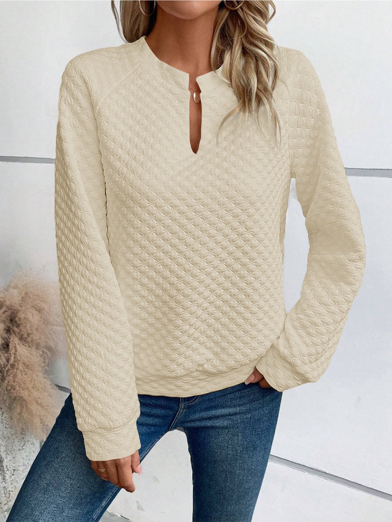 Street-wave Women's Quilted Pullover Cozy Breathable Fabric For Cool Day Wear Everyday Comfort