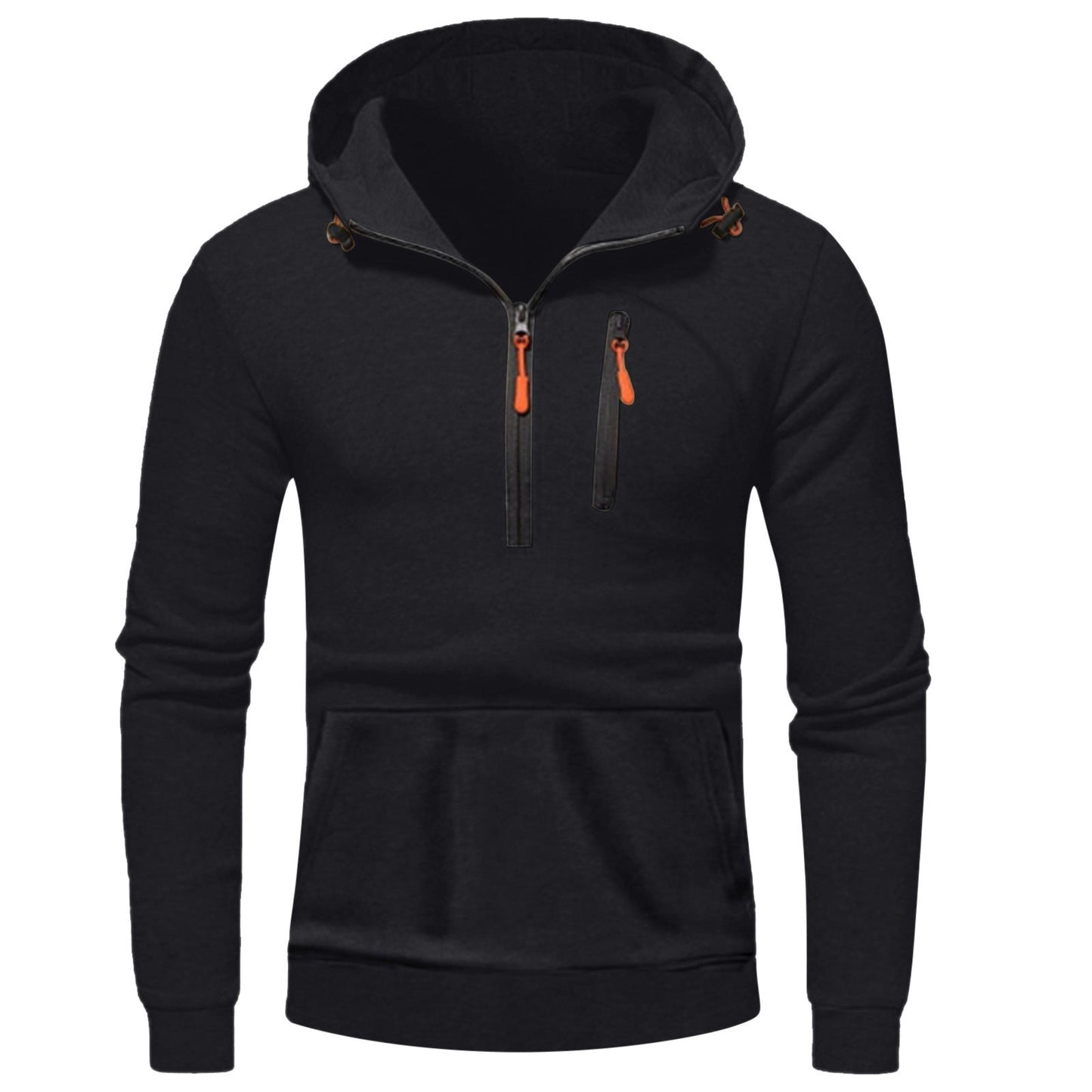 Street-Wave Half Zip Hoodie For Men Modern With Innovative Zipper For Active Comfort