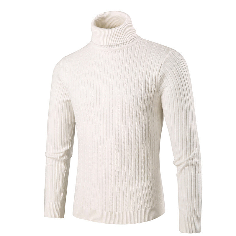 Streetwave Men's Turtleneck Sweater With Structured Knit For Warmth Comfort And Style