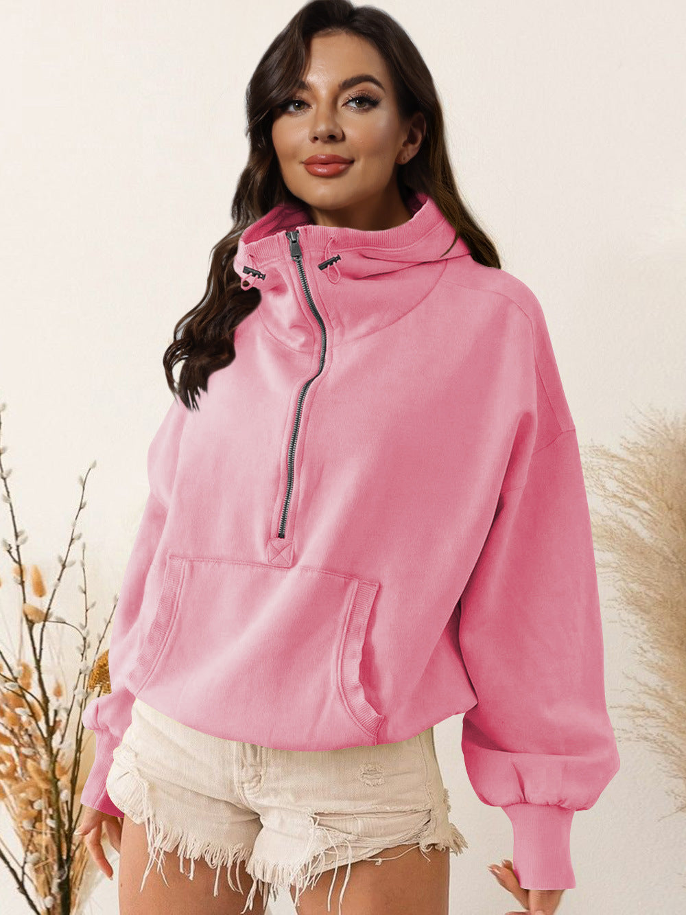 Street-wave Women Half Zip Hoodie for Active Lifestyles Ultra Soft Comfort Casual Everyday Wear