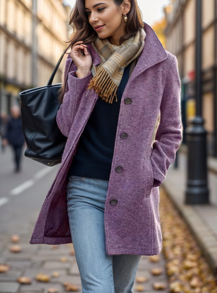 Street-Wave Oversized Coat For Women Trendy Cozy Soft Fabric Blend Chic Winter Essential