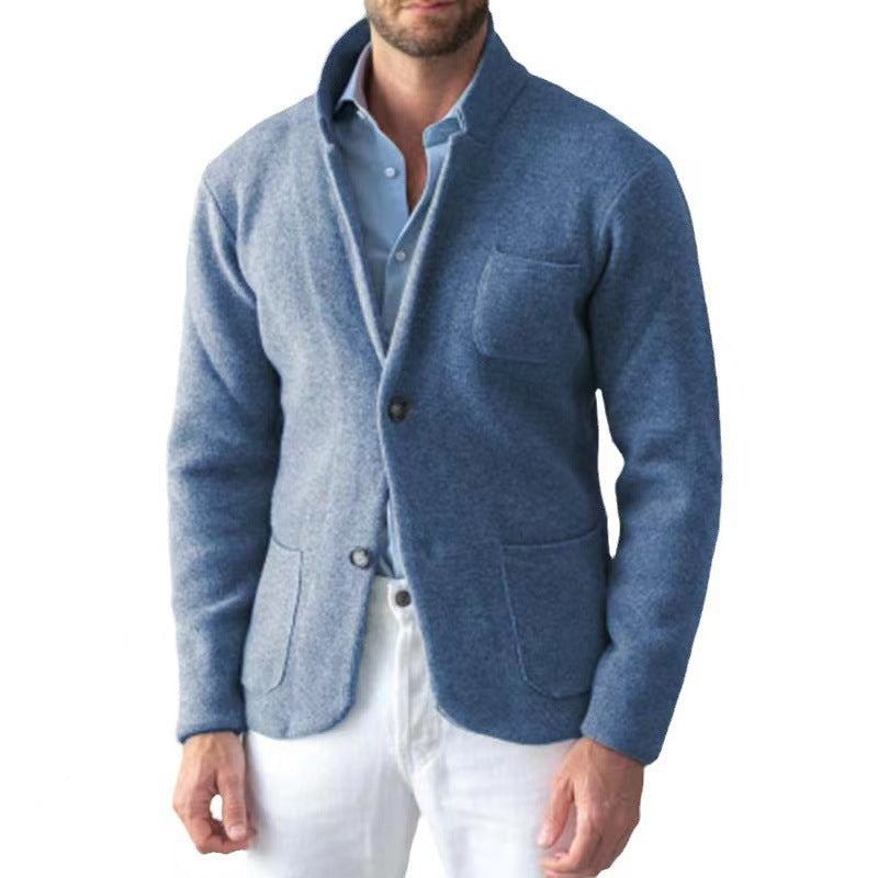 Streetwave Mens Knit Blazer With Elegant Look And Practical Pockets For Office And Casual Wear