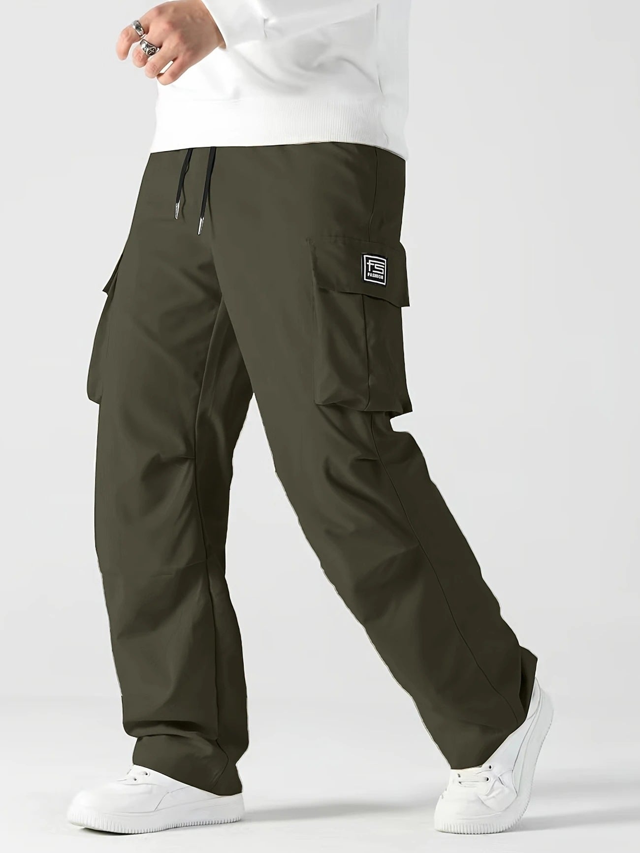 Street-Wave Men's Cargo Pants With Multifunctional Pockets And Elastic Waistband For Active Living