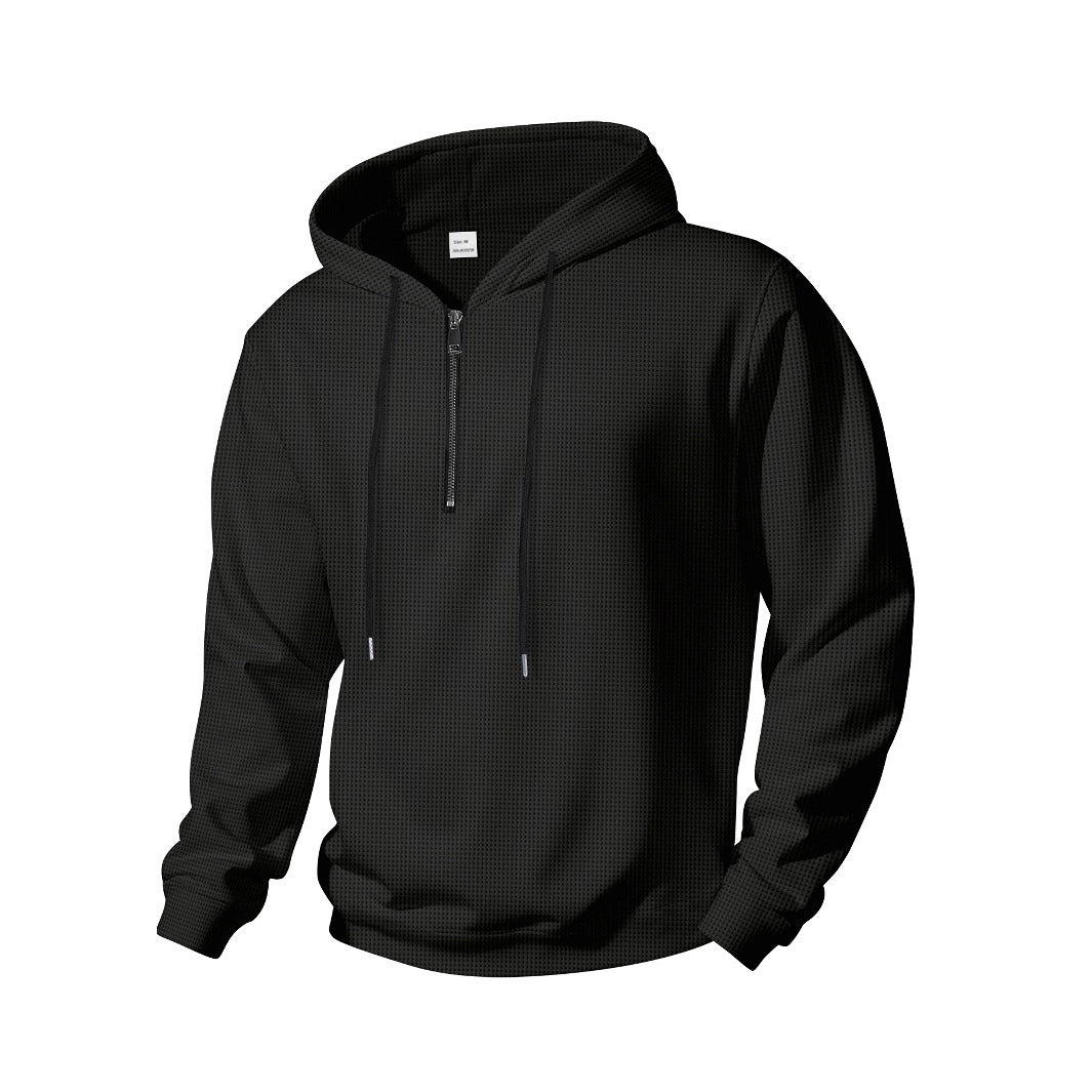 Street-Wave Men's Sport Hoodie With Functional Zip Breathable Training Gear For Active Men