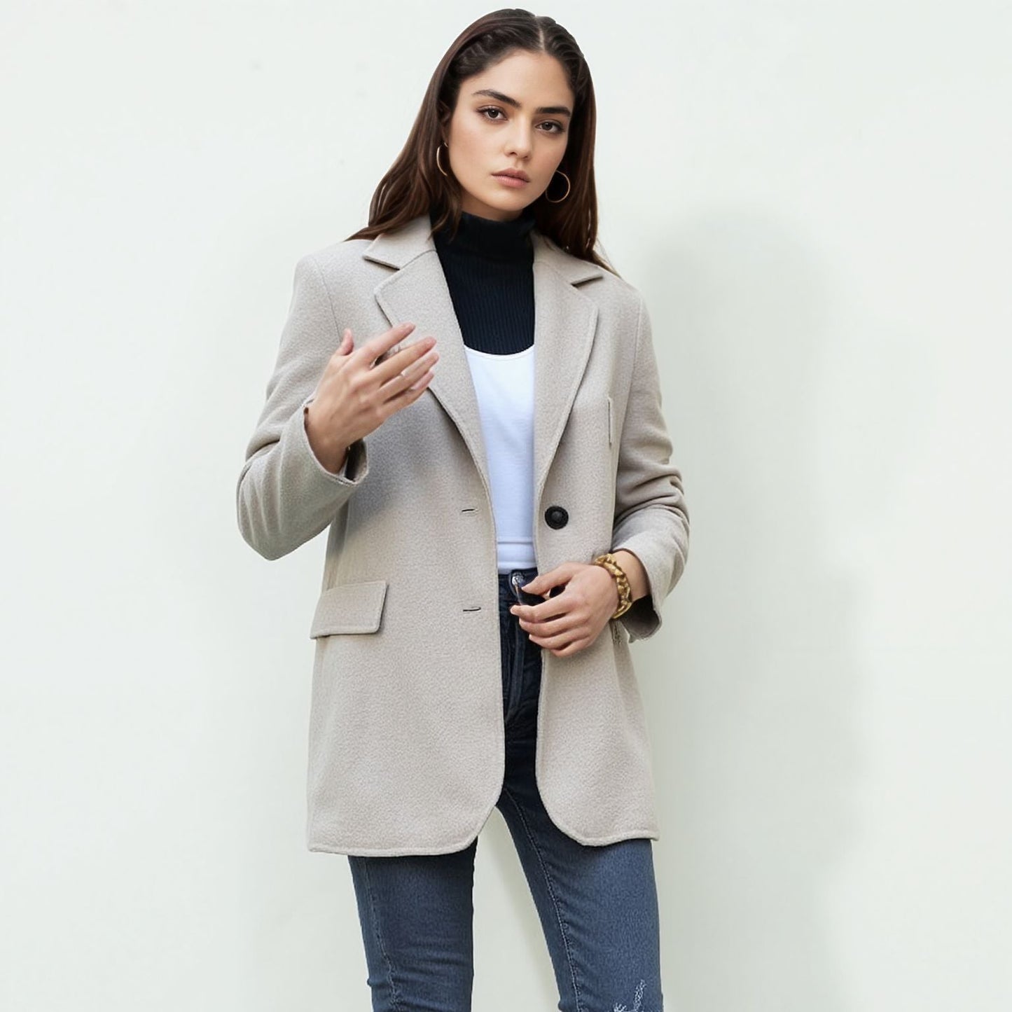 Street Wave Boucle Blazer Jacket For Women Elegant Versatile Office To Evening Wear