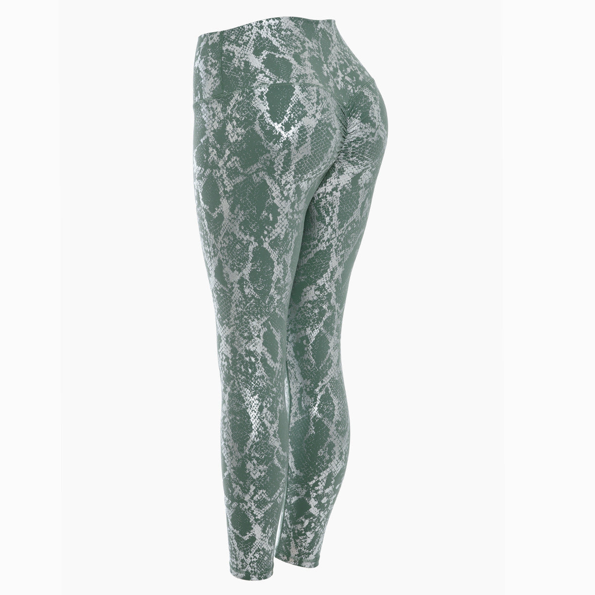 Street-wave Women Snake Print High Waist Leggings For Fitness And Everyday Comfort