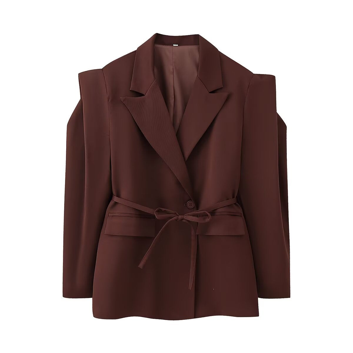 Street-Wave Women's Oversized Blazer With Belt Detail Elegant Versatile Style Chic Everyday
