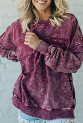 Street-Wave Women Oversized Sweatshirt With Ruched Details Soft Cotton Blend Comfort
