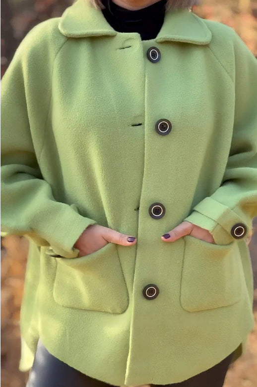 Street Wave Women Wool Jacket Warm Coat With Practical Pockets For Everyday Style And Comfort
