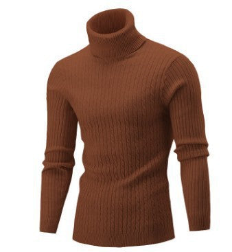 Mens Turtleneck Knit Sweater Fine Knit Warmth Street Wave For Everyday Wear And Smart Casual