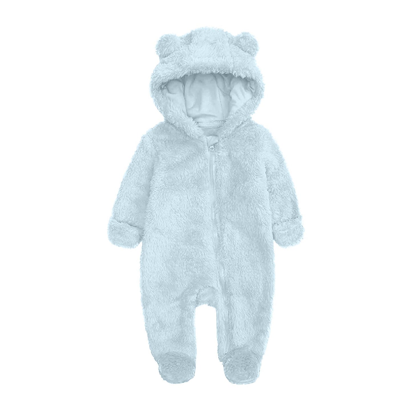 Street-wave Toddler Fleece Hooded Onesie Cozy Warm Winter Coverall For Toddlers Weatherproof