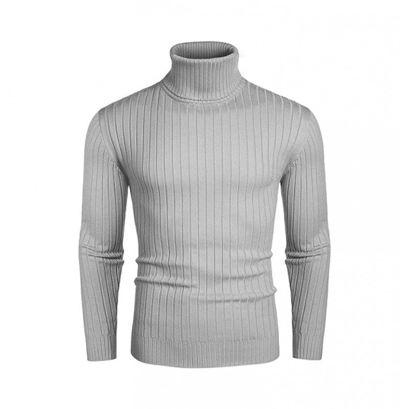 Men's Ribbed Rollneck Sweater Street-wave Premium Knit Timeless Style for Modern Men