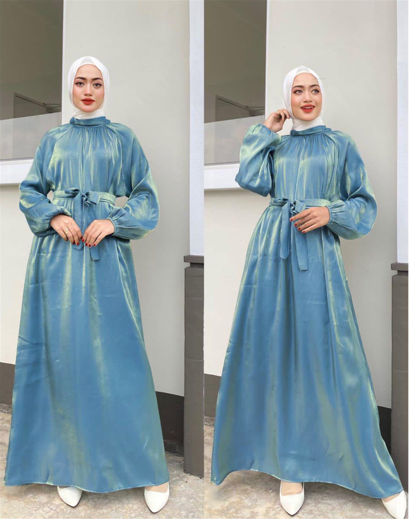 Street Wave Women Elegant Long Sleeve Dress With Waist Belt Flattering Flowing Silhouette