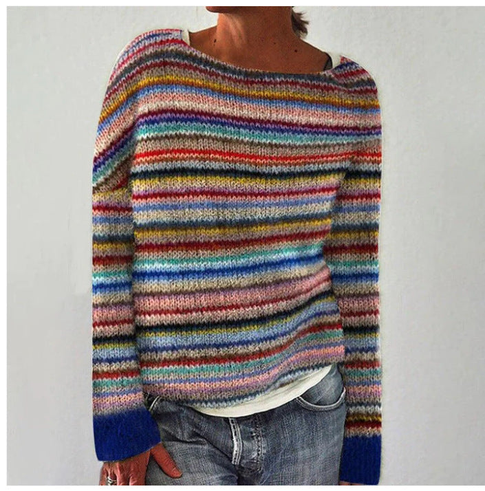 Street-Wave Soft Cozy Womens Pullover Sweater With Trendy Fit For Everyday Wear All Day Comfort