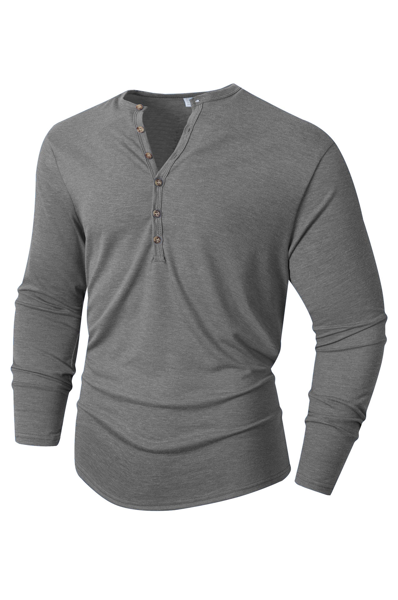 Streetwave Mens Long Sleeve Henley Shirt With Button Placket Soft Cotton Blend Comfort