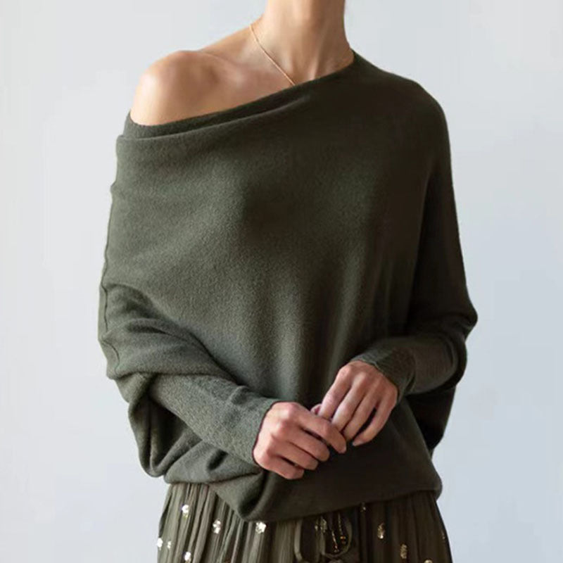 Street-Wave Women's Cozy Scarf Sweater Oversized Knit with Soft Breathable Comfort