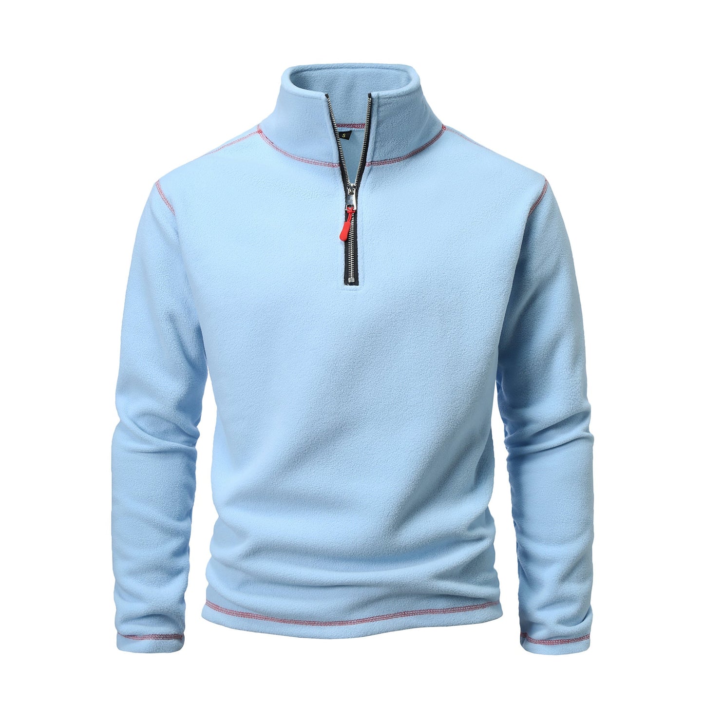Mens Fleece Pullover With High Collar Half Zip Streetwave Warm Cozy Outdoor Essential