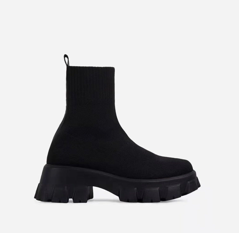 Street-Wave Women Knee High Boots With Thick Platform For All Day Comfort And Style